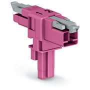 WAGO - Kompaktverteiler für steckbare Gebäudeinstallation T-Verteiler 2-polig 890-1603 Kod. B,pink − 25 Stück