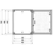 GSAB Elektrotechnik - Gehäuse/Schaltschrank (leer) GfK-Wandschrank IP65 54W500MES 500x400x200mm