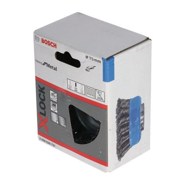 Bosch - Rotierende Drahtbürste PRO Metal heavy X-Lock 2608620727 Topfbürste 75 x 0,5