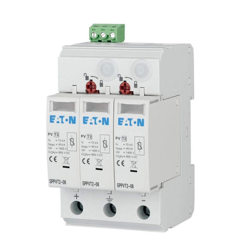 Eaton - Überspannungsableiter für Energietechnik/Stromversorgung Überspannungsableiter SPPVT2-06-2+PE-AX steckbar, 600V DC