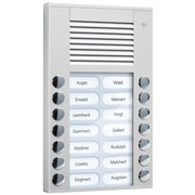 TCS Tür Control - Türstation für Türkommunikation Audioaußenstation 2-reihig PES14-EN/04 14 Tasten AP silber