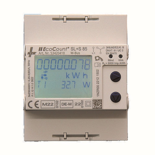 NZR - Elektrizitätszähler Drehstromzähler elektron. 53420405 MID, 0.01-1(6)A,MBUS