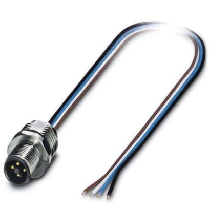 Phoenix Contact - Rundsteckverbinder, feldkonfektionierbar (Industriesteckverbinder) Einbausteckverbinder SACC-E-M12M #1424140 4-polig M12