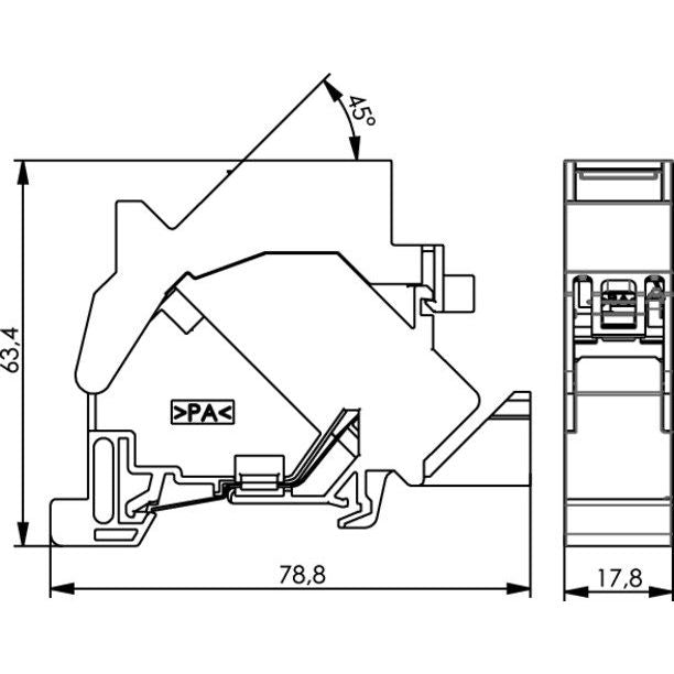 Telegärtner - Tragschienenadapter Tragschienen-Verbinder T568B − 5 Stück