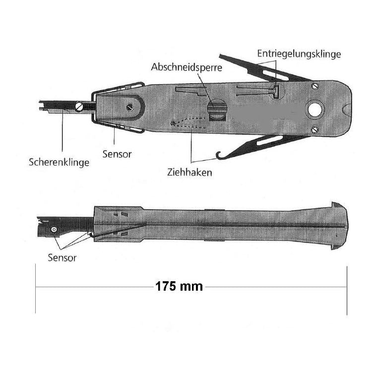 EFB-Elektronik - Spezialwerkzeug für Kommunikationstechnik LSA-Anlegewerkzeug 39951.1 mit Sensor
