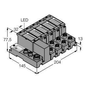 Turck - Feldbus, Dez. Peripherie - Funktions-/Technologie-Modul Programmierbares Set TI-BL67-PG-DP-8 für Profibus-DP