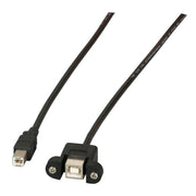 EFB-Elektronik - PC-Kabel USB2.0 HighSpeed-Kabel K5293SW.0,5V2 0,5m sw B St/B Bu