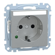 Merten - Steckdose SCHUKO-Steckdose alu MEG2305-0460 Übersp.Sch.Schriftf
