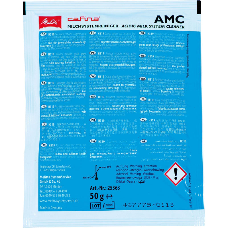 Melitta Prof. Coffee - Zubehör/Ersatzteile für Kleingeräte AMC Milchsystemreiniger 35289 (VE50) 1 Btl a 50 g − 20 Packung