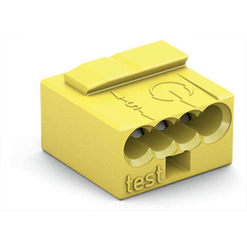WAGO - Steckklemme Verb.dosenklemme 243-504 ge 4x0,6-0,8mm − 100 Stück