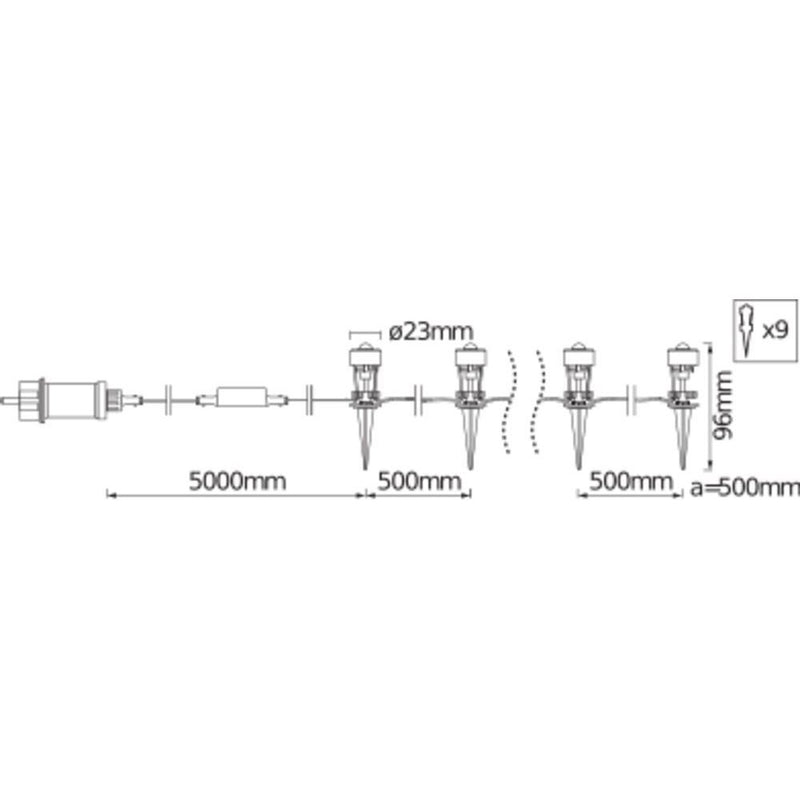 Ledvance - Wegeleuchte LED-Garten-Set SMART+#4058075478534 WiFi, RGBTW, 9tlg.  − 1 Stück