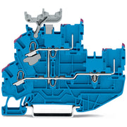 WAGO - Durchgangs-Reihenklemme 2Leiter/2PinDoppelstockkl. 2022-2239/999-953 2,5mm²,blau − 50 Stück