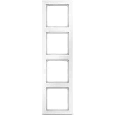 Berker - Abdeckrahmen Rahmen polarweiss, samt 10146089 4-fach