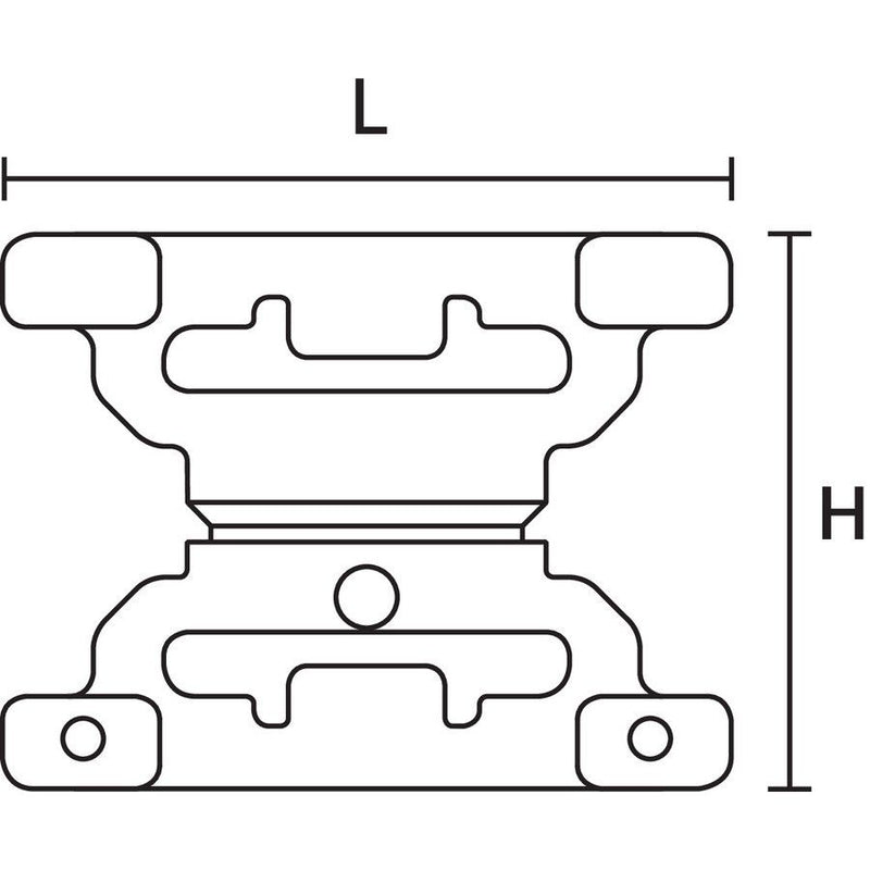 HellermannTyton - Befestigungssockel und -element für Kabelbinder Verbindungselement DSWS4 sw − 2200 Stück