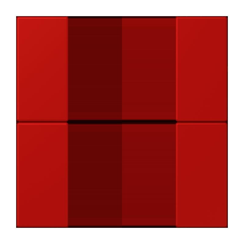 Jung - Abdeckung/Bedienelement für Installationsschalterprogramme Tastensatz 2fach LC 502 TSA 227 rouge vermillon 31