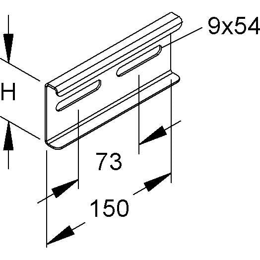 Niedax - Verbinder für Kabeltragsystem Stoßverbinder 60mm KSV 60 E5 − 20 Stück