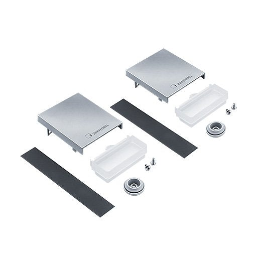 Zumtobel Group - Mechanisches Zubehör/Ersatzteile für Leuchten Endkappenset SLN2 MSC #22172324 silber