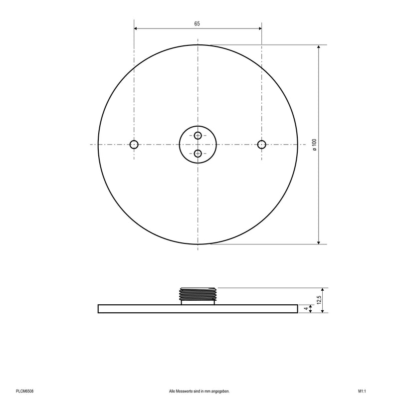 EVN Lichttechnik - Mechanisches Zubehör/Ersatzteile für Leuchten Montagefuß PLCM6508