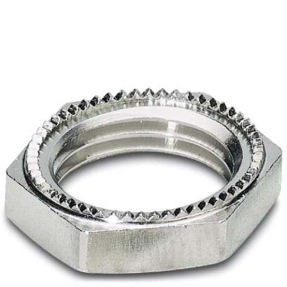 Phoenix Contact - Rundsteckverbinder, feldkonfektionierbar (Industriesteckverbinder) EMV-Mutter SACC-M12-KD-NUT-SH − 10 Stück