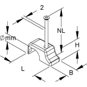 HKL - Nagelschelle (für Kabel) BI-Top-Nagelschelle 2567/30 − 100 Stück