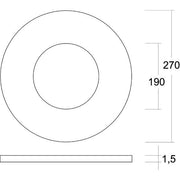 Brumberg Leuchten - Mechanisches Zubehör/Ersatzteile für Leuchten Reduzierring, D = 270mm 81026180 Di = 190mm
