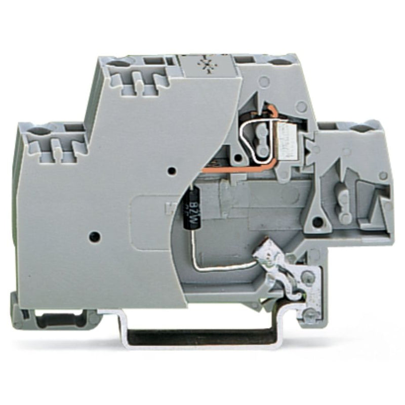WAGO - Bauelement-Reihenklemme Bauelementklemme 280-502/281-593 auf Tragschiene,grau