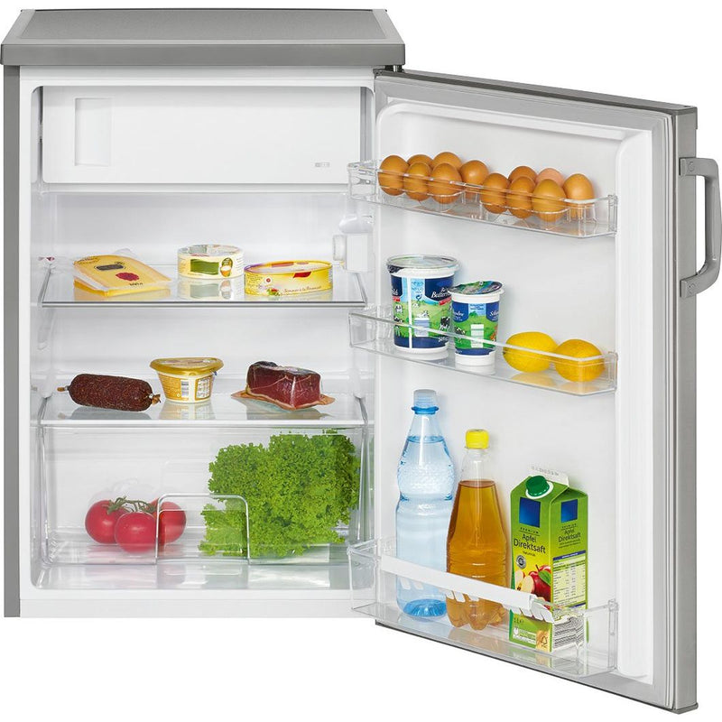 Bomann DA - Kühlschrank Kühlgerät m.GF KS 2194.1 inox-look 56cm,119L