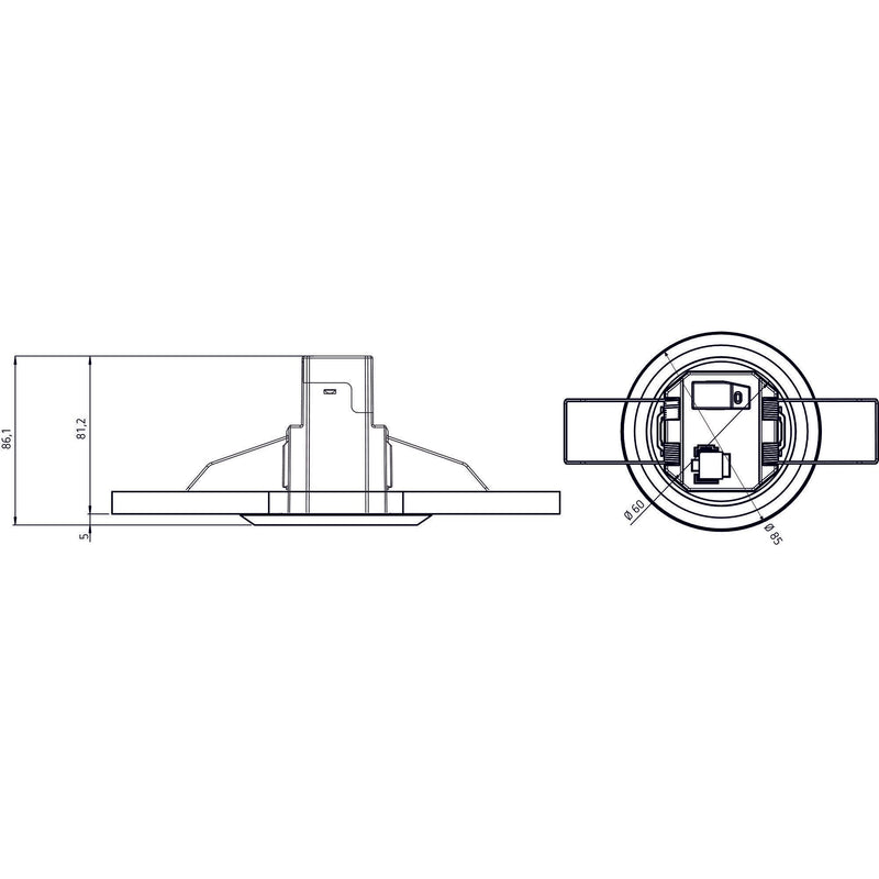 Theben - Bewegungsmelder/Präsenzmelder komplett Bewegungsmelder theMoS360-101FLATDWH Decken-EB, 360°