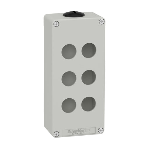 Schneider Electric - Gehäuse für Befehls- und Meldegeräte Leergehäuse XAP, Metall XAPD3206 grau, für 6x22mm