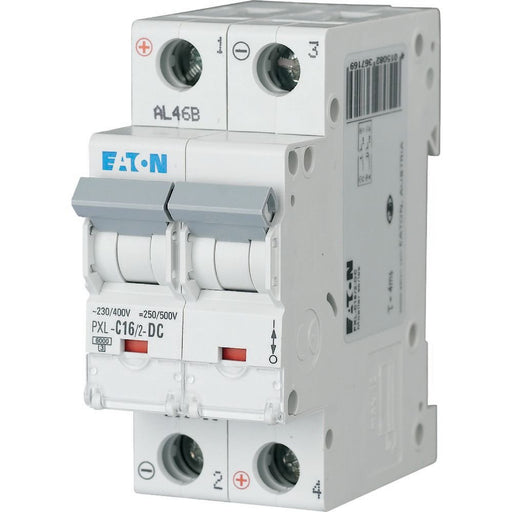 Eaton - Leitungsschutzschalter LS-Schalter m.Beschrift. PXL-C16/2-DC C 16A, 2p