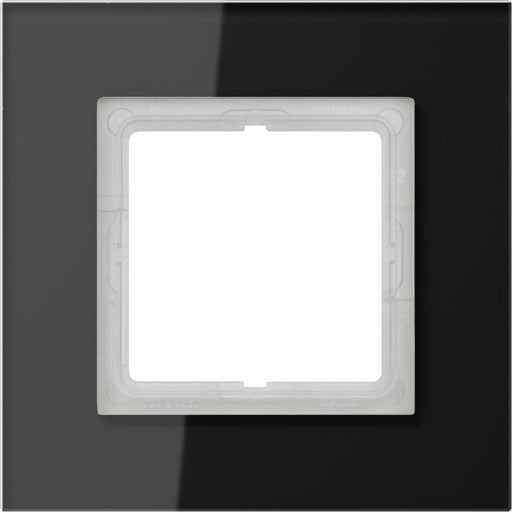 Jung - Abdeckrahmen Glasrahmen 1-fach sw LSP 981 GL SW waage/senkrecht − 1 Stück by Jung
