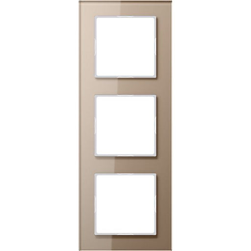 Jung - Abdeckrahmen Glasrahmen 3fach champ AC 583 GL CH waage-/senkrecht