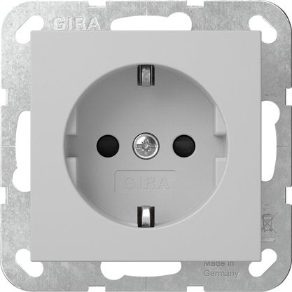 Gira - Steckdose SCHUKO-Steckd. SH o.Kr.SRK 4383015 55 Grau m