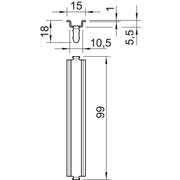 OBO Bettermann - Tragschiene Hutschiene 46277 T160 Q GTP 99x15x7,4mm − 10 Stück