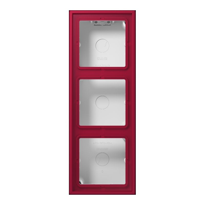 Jung - Aufputzgehäuse für Unterputzgerät Aufputz-Kappe 3fach LC 583 A 229 rouge carmin (32100)