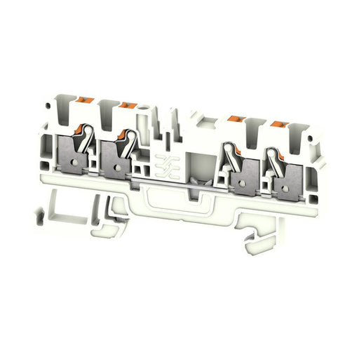 Weidmüller - Schutzleiter-Reihenklemme Klemme A4C 2.5 FE WT PUSH IN, 2.5 mm² − 50 Stück