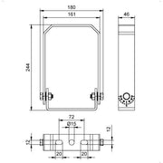 Philips Lighting - Mechanisches Zubehör/Ersatzteile für Leuchten Montagebügel BY121Z G5 BR L200 − 1 Stück