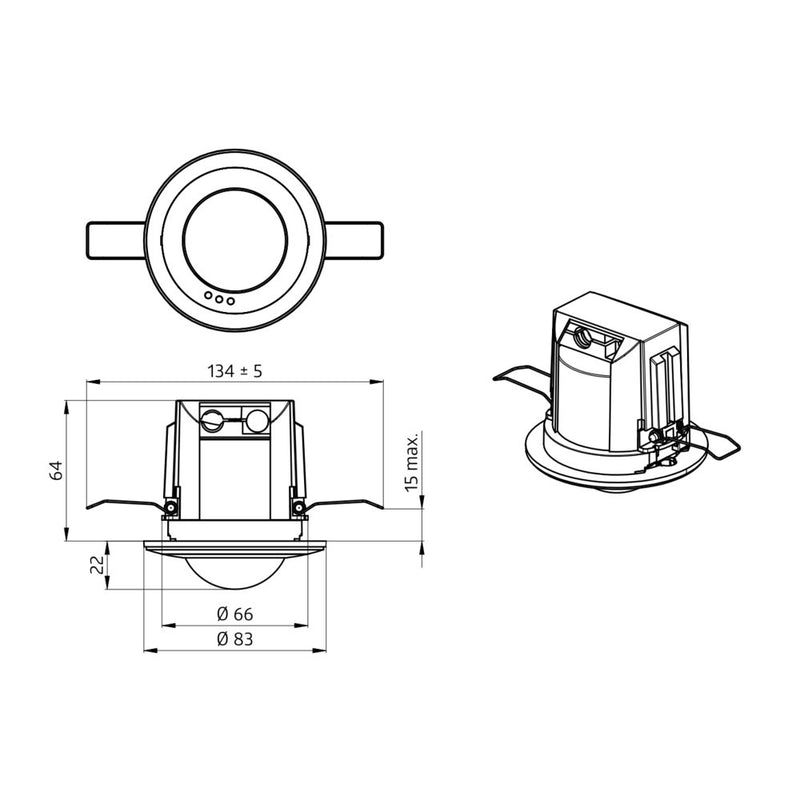 BEG Brück Electronic - Bewegungsmelder/Präsenzmelder komplett Präsenzmelder PD2N-M-1C-LED-DE