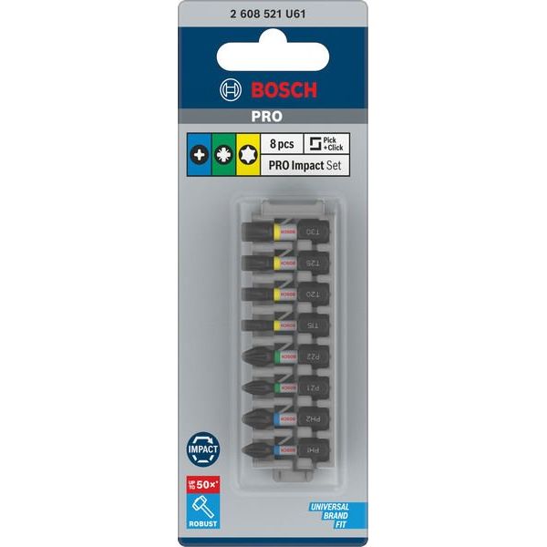 Bosch - Bit-Set PRO Impact Schrauberbit 2608521U61VE(8) Set − 5 Packung