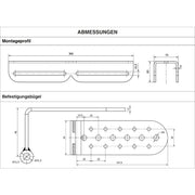 Scharnberger+Hasenbein - Mechanisches Zubehör/Ersatzteile für Leuchten Eckhalter 360mm 39474