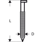 Bosch - Nagel für Nagelgerät D-Kopf Streifennagel 2608200017 SN34DK 80R 3,1 mm 80