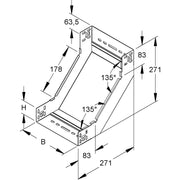 Niedax - Bogen für Kabelrinne Steigstück für Kabelrinne RSD 60.300 F 60x302mm