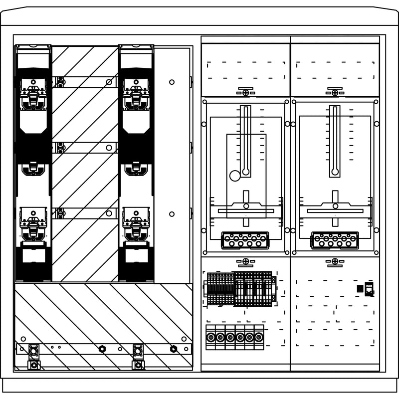 Elsta Mosdorfer - Zähler-Komplettschrank WS A850-2 N4 L 250A 1W2 WS822L.N4.C1201 Mitnetz