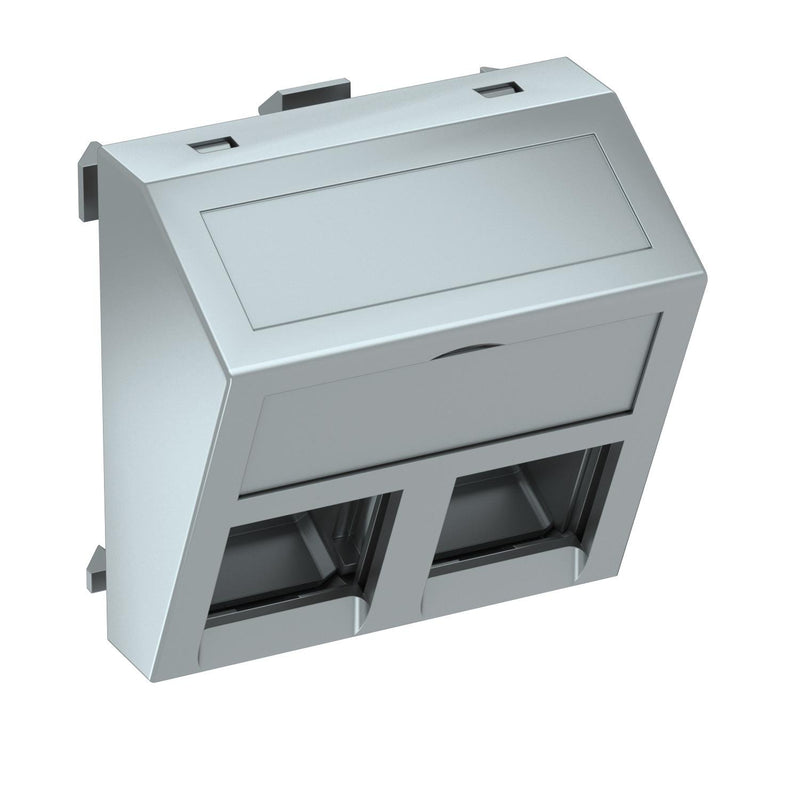 OBO Bettermann - Einsatz/Abdeckung für Kommunikationstechnik Datentechnikträger DTS-02C AL1 45x45mm alu lackiert