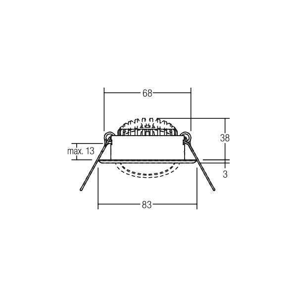 Brumberg Leuchten - Downlight/Strahler/Flutlicht LED-Einbaustrahler 230V 38469073 3000K, ws