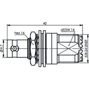 Telegärtner - Koax-Kupplung Adapter BNC-UHF (F-F) 100023642
