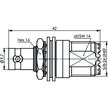Telegärtner - Koax-Kupplung Adapter BNC-UHF (F-F) 100023642