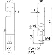 OBO Bettermann - Bügelschelle BS-F2-M-16 FT 2-fach − 50 Stück