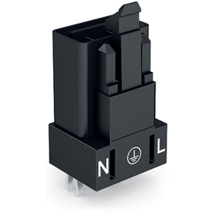 WAGO - Leiterplattensteckverbinder Stecker für Leiterplatten 890-813 3-polig,schwarz − 100 Stück