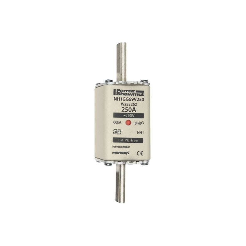 Mersen - Messersicherung NH-Sicherungseinsatz SF NH1GG69V250 Gr.1 gG 250A/690V KM − 3 Stück